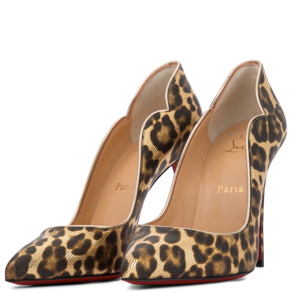 CHRISTIAN LOUBOUTIN LEOPARD LEATHER PUMPS